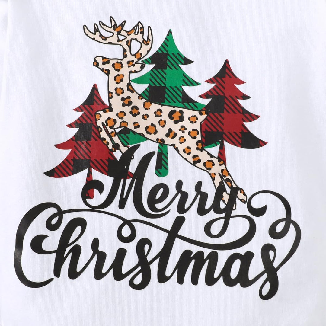 Baby Mädchen Weihnachtskleidung Langarm Strampler Hosenträger Plaid Rock Set Neugeborenen Outfit 0-3