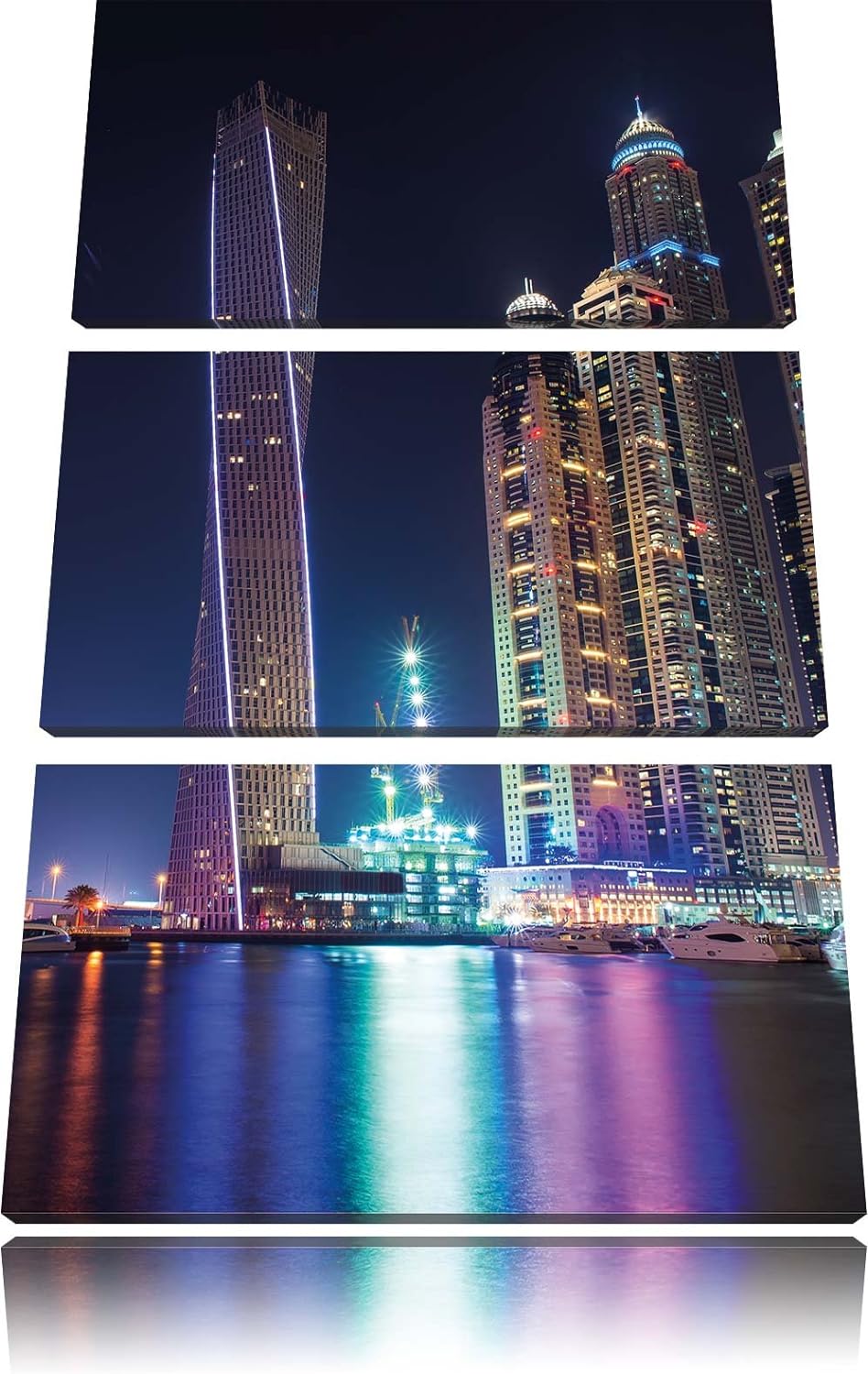 Pixxprint Dubai Burj al Arab als Leinwandbild - Grösse: 3-Teilig (120x80cm) - Wandbild - Kunstdruck