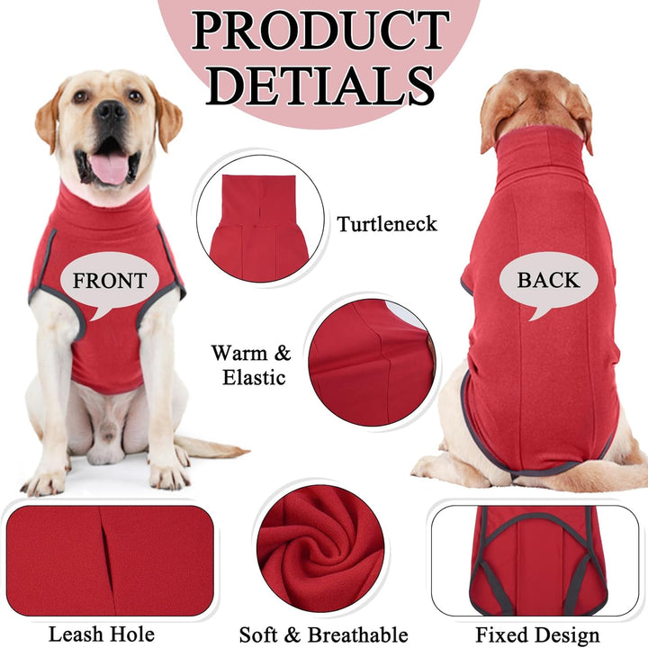 Hundepullover, warme & leichte Fleecejacke für kleine, mittelgrosse & grosse Hunde - wintertauglich,
