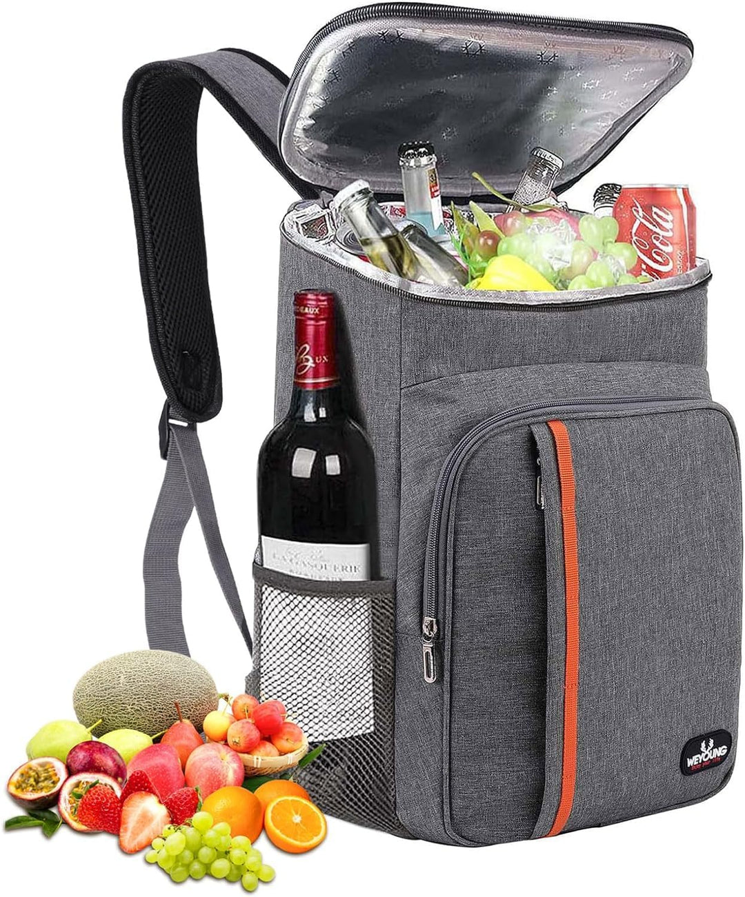 HEQUN 23L Kühlrucksack Thermo Rucksack Picknickrucksack Kühltasche Gross Isoliert Cooler Bag Perfekt