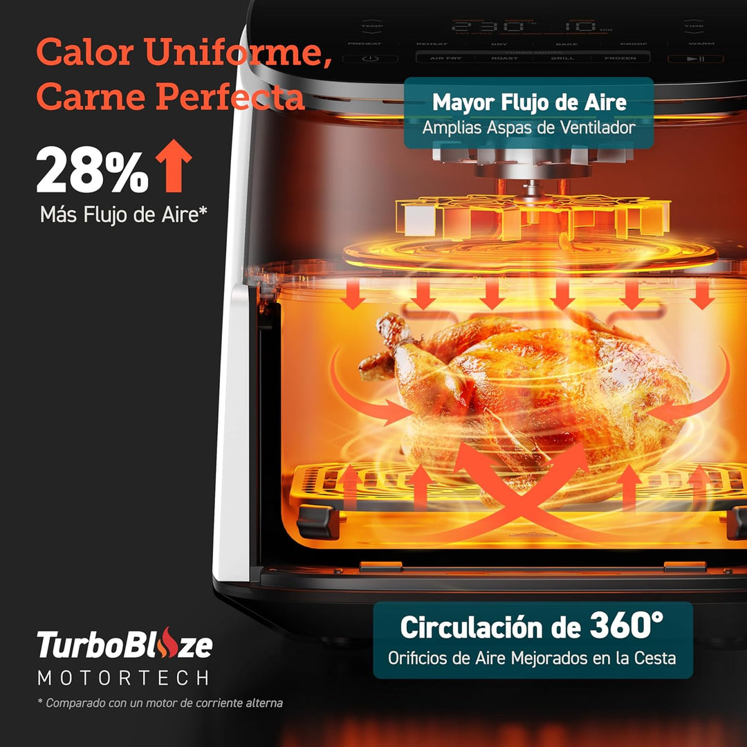 COSORI Turbo Blaze Luftfritteuse, 6 l, Air Fryer, 46% schneller, mit DC-Motor, 9-in-1-Öl-Fritteuse m
