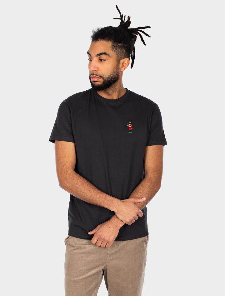 IRIEDAILY T-Shirt Nutcrax Emb, Bio-Baumwolle S Coal, S Coal