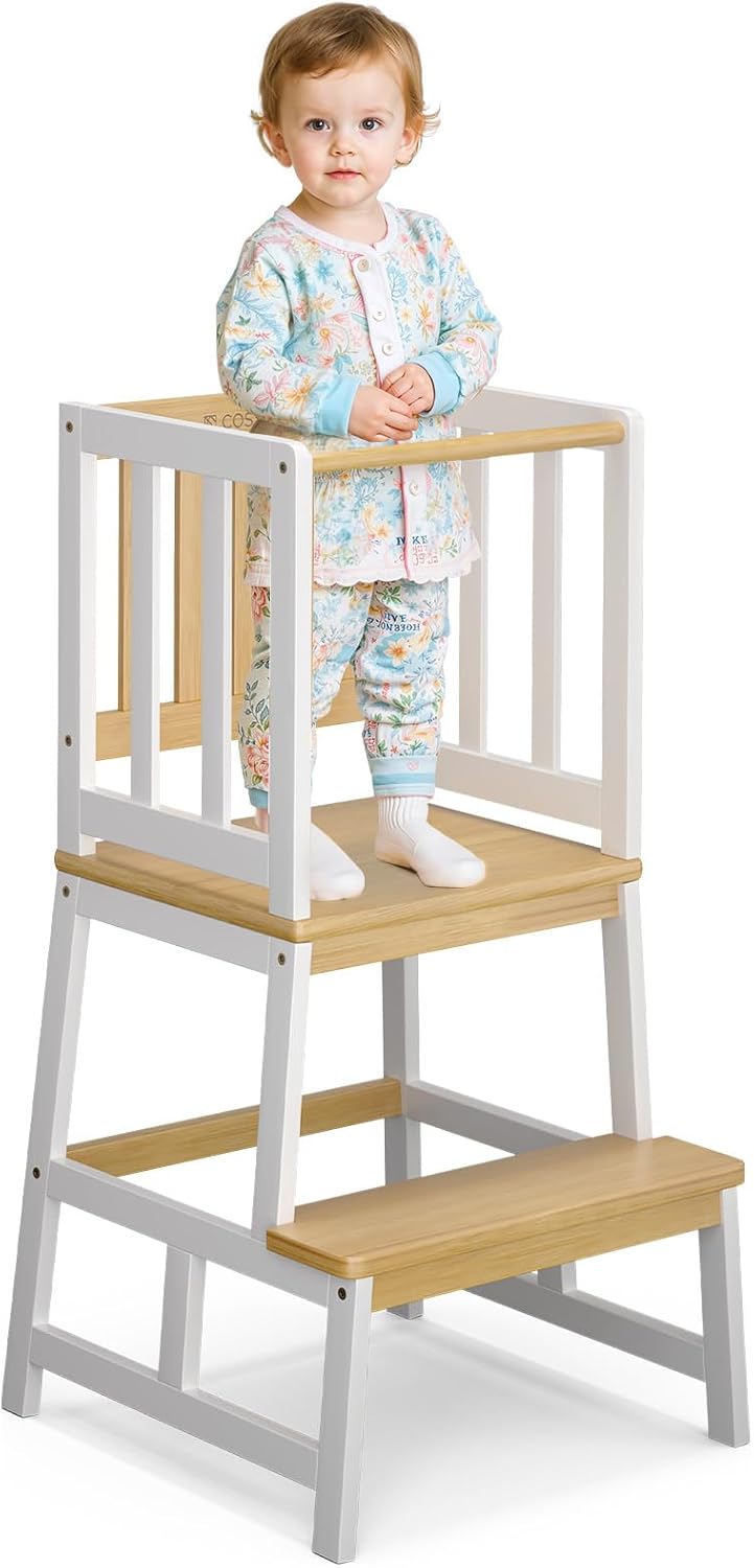 COSYLAND Lernturm ab 1 Jahr – Montessori Learning Tower für Kinder – Sicherer Kinder Lernturm ab 2 J