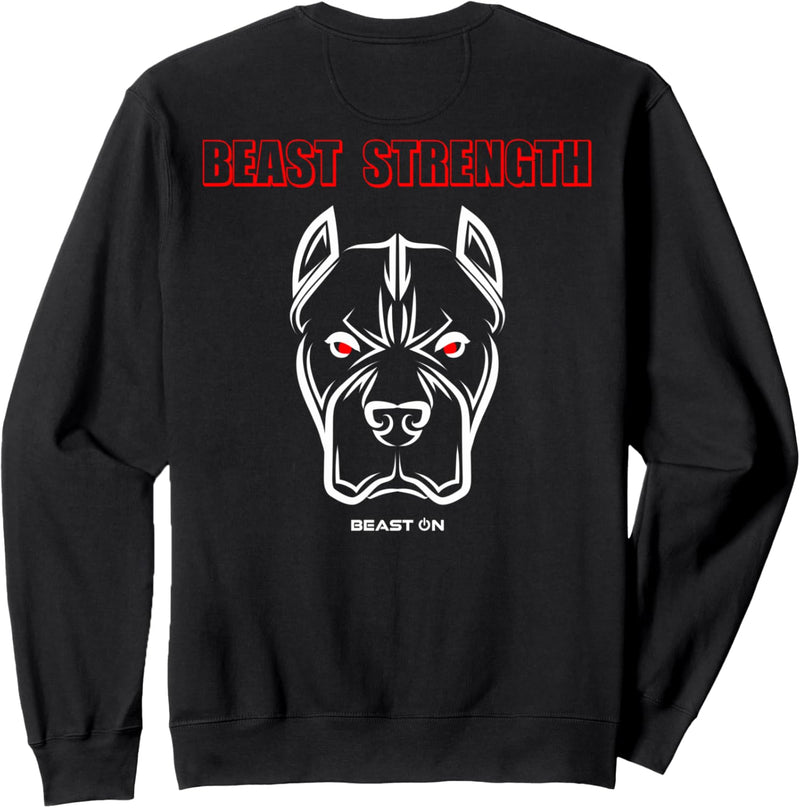 Beast Strength Bulldog Kopfdruck auf der Rückseite Gym Fitness Sweatshirt