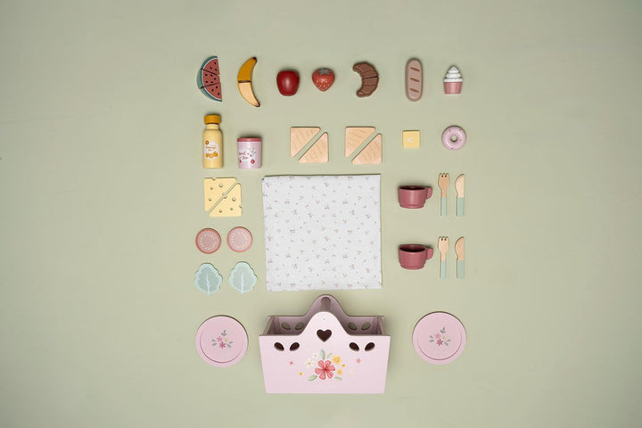 Little Dutch 8025 FSC Holz Picknick-Set - rosa
