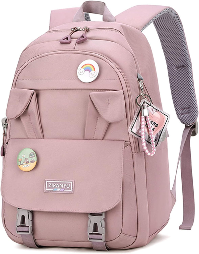 Rucksack Damen Schulrucksack Mädchen Teenager, Laptop-Rucksäcke 15,6 Zoll College Schultasche Anti-D