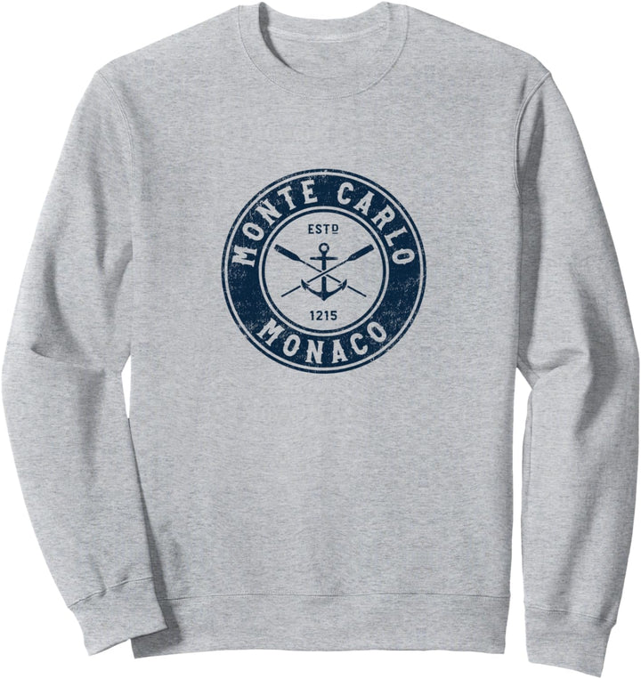 Monte Carlo Monaco Bootsanker und Ruder Sweatshirt