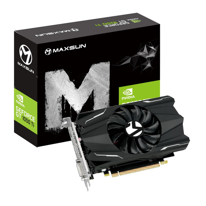 MAXSUN GEFORCE GTX 1050 Ti 4GB GDDR5 128 Bit Video Gaming Grafikkarte GPU für Mini ITX Gaming PC, Di