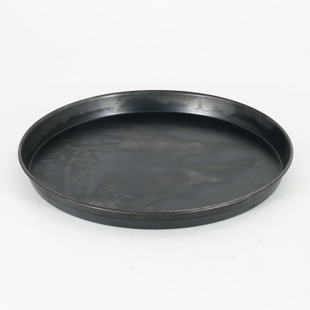 Pentole Agnelli Kuchenform zylindrisch für Pizza, aus Blech Blau, Stärke 0.6 cm, Schwarz 24 cm schwa