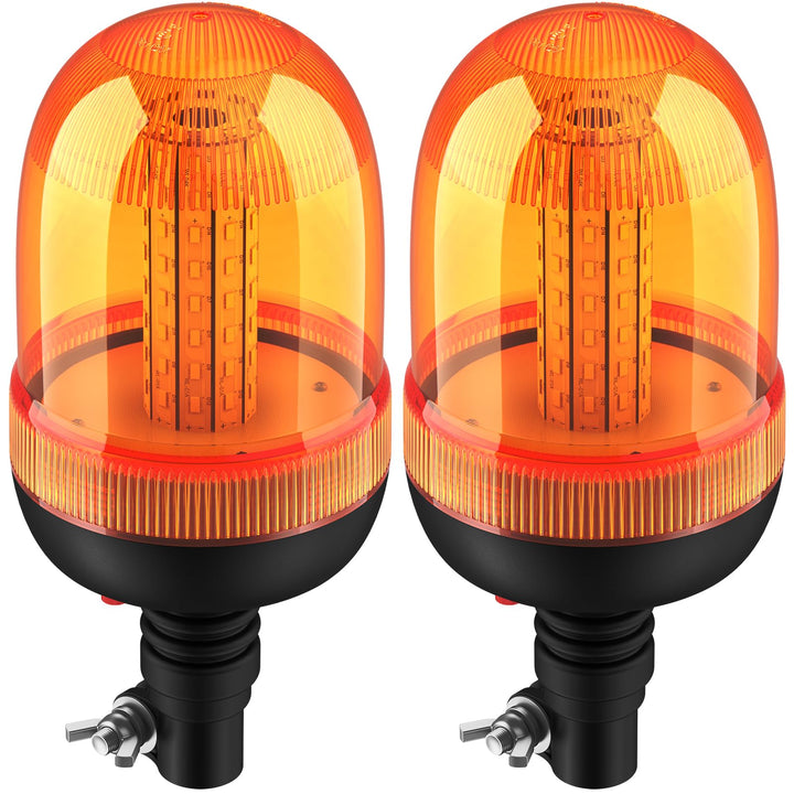 Justech 2x 80LED Rundumkennleuchte Rundumleuchte Warnleuchten LED Amber 12V/24V Blinkleuchte Staubdi