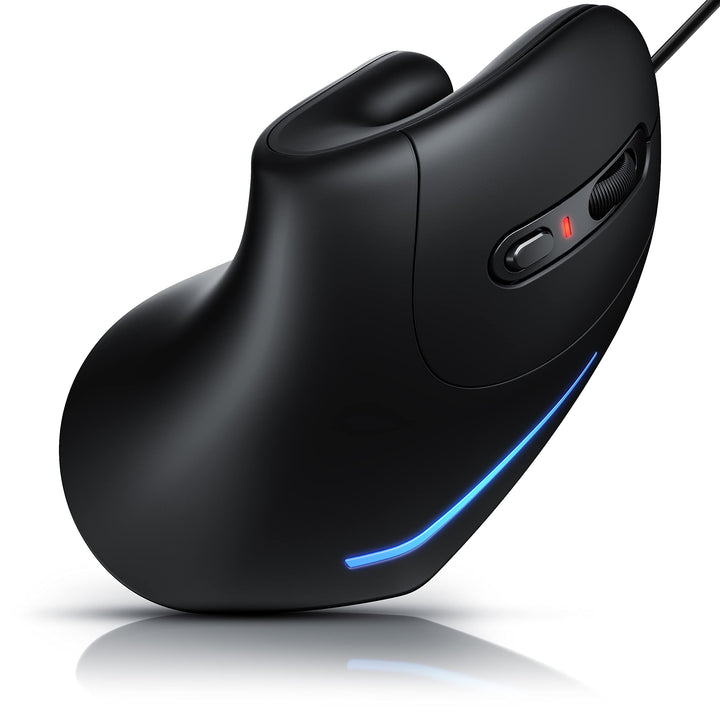 CSL - optische Maus - Mouse Vertikale Ausführung - Computermaus USB kabelgebunden - 800-3200 DPI - V