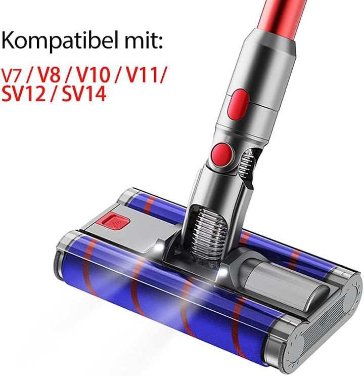 Bürste mit Doppelwalze Kompatibel mit Dyson V7 V8 V10 V11 Bodendüse Elektrobürste 360° Beweglich ent