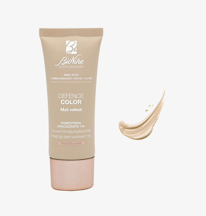 Bionike Defence Color Foundation Mat Velvet Mattierend 12h Matt-Effekt SPF 15 für Mischhaut und fett