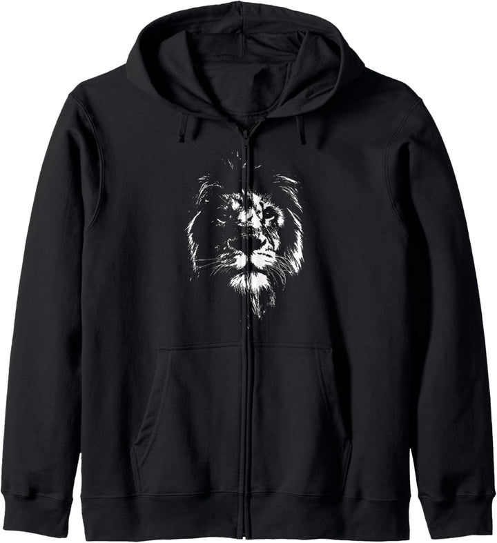 Löwe Afrika Löwen Shirt Tiere Löwenkopf Löwenmähne Geschenk Kapuzenjacke