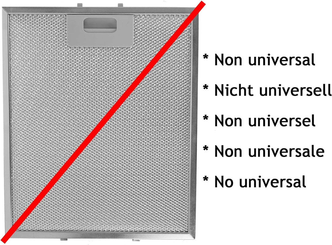 SPARES2GO Dunstabzugshaube Metall-Aluminium-Fettfilter für Küchenabzug (3er-Pack Filter, Silber, 300