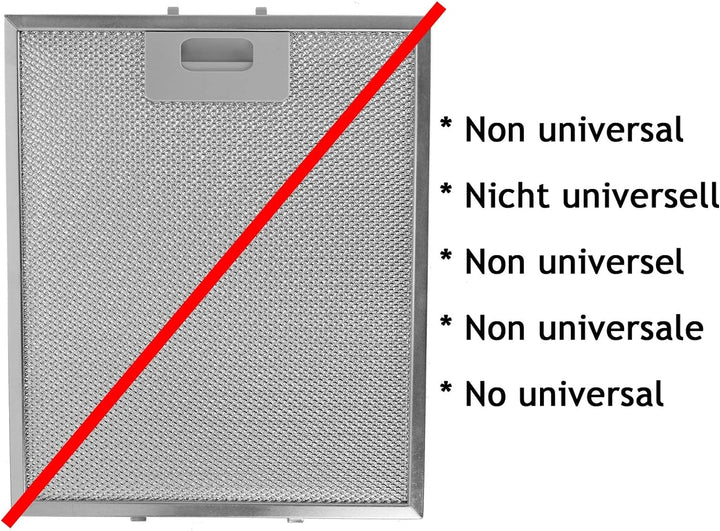 SPARES2GO Dunstabzugshaube Metall-Aluminium-Fettfilter für Küchenabzug (3er-Pack Filter, Silber, 300