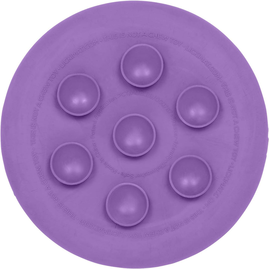 LickiMat UFO Purple – Perfekter Bad- und Dusch-Ditractor. LickiMat aus Naturkautschuk mit Schnullern