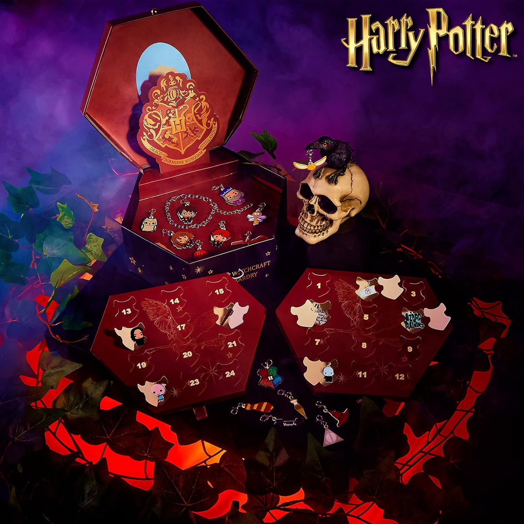 Harry Potter Adventskalender 2024 Schmuck Weihnachts mit Charms - Geschenke für Mädchen Jewellery Bo