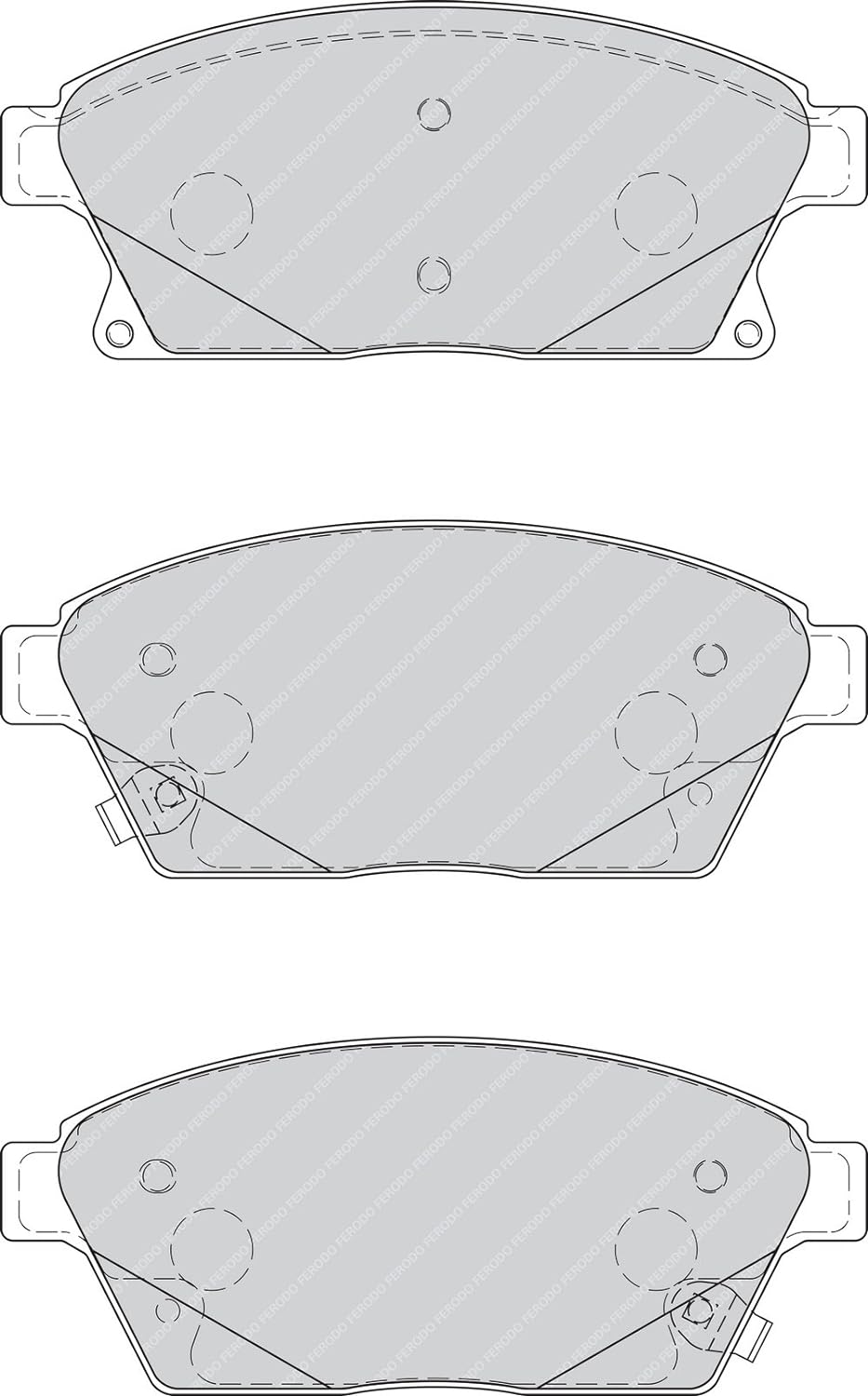 Ferodo FDB4264 Bremsbelagsatz, Scheibenbremse - (4-teilig) - (4 Stück)