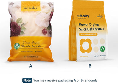 wisedry Silicagel für Trocknen Blümen 5 LBS (2.2KG), Feine Kristalle < 1mm, Silica Gel mit Indikator