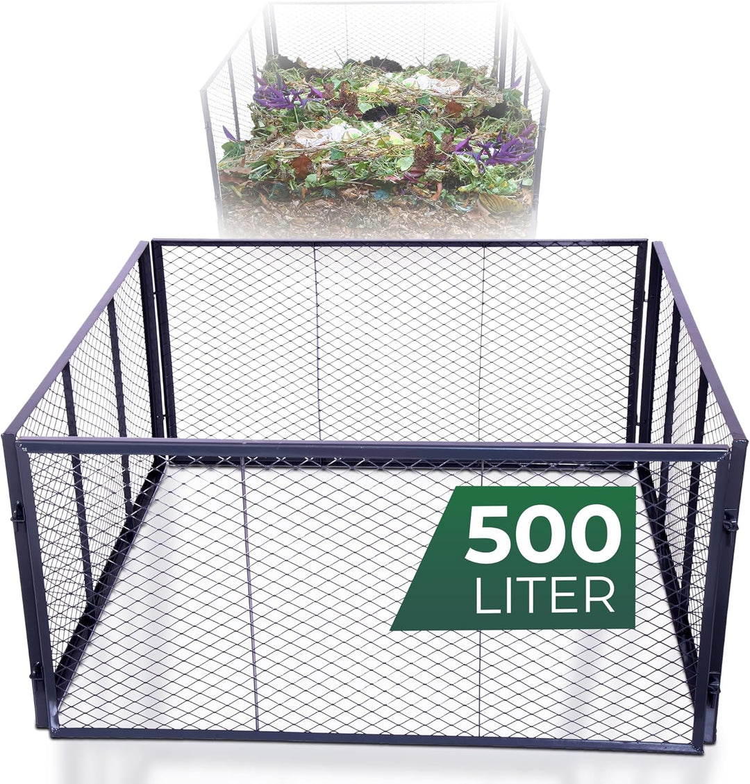 Novatool Garten-Komposter Metall 100x100x50 cm, mit erweiterbarem Stecksytem, pulverbeschichteter Me