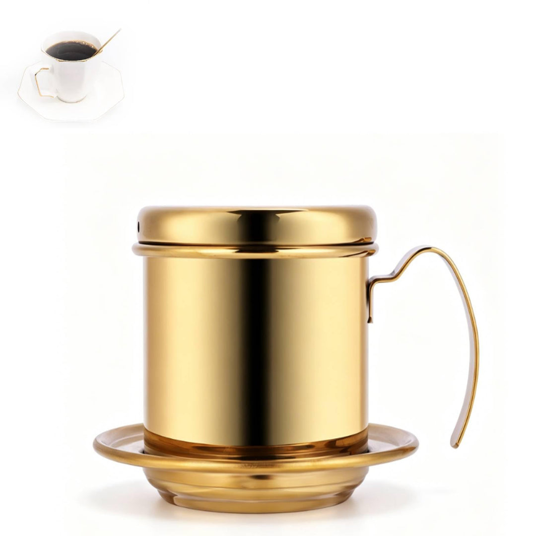 HERCHR Vietnamesischer Kaffee-Tropffilter-Maker, Edelstahl Zum Übergiessen von Vietnamesischem Kaffe
