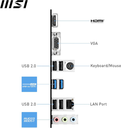 MSI PRO B760M-E DDR4 Mainboard, Micro-ATX - Unterstützt Intel 12. & 13. Gen Core Prozessoren, LGA 17