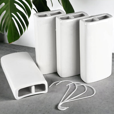Luftbefeuchter für Heizung Set inkl. Haken - Keramik Wasserverdunster - beige matt - Wasserverdunste
