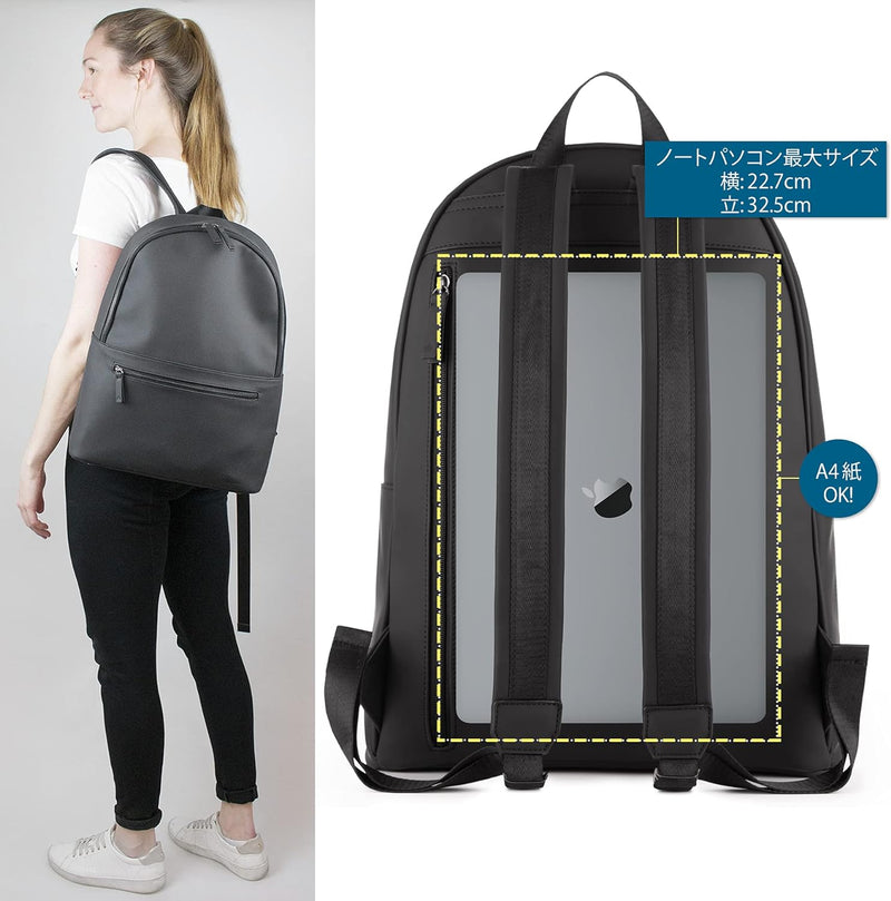 The Friendly Swede Klassischer Laptop Rucksack für Damen und Herren - Modische 13 Zoll Laptop Tasche