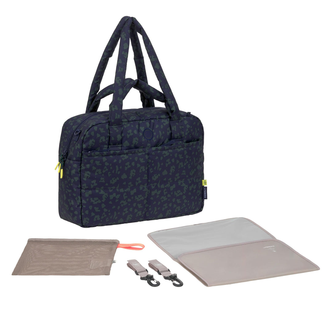 LÄSSIG Baby Wickeltasche mit Tragegriff und Wickelunterlage, Kinderwagenbefestigung, wasserabweisend