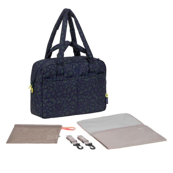LÄSSIG Baby Wickeltasche mit Tragegriff und Wickelunterlage, Kinderwagenbefestigung, wasserabweisend
