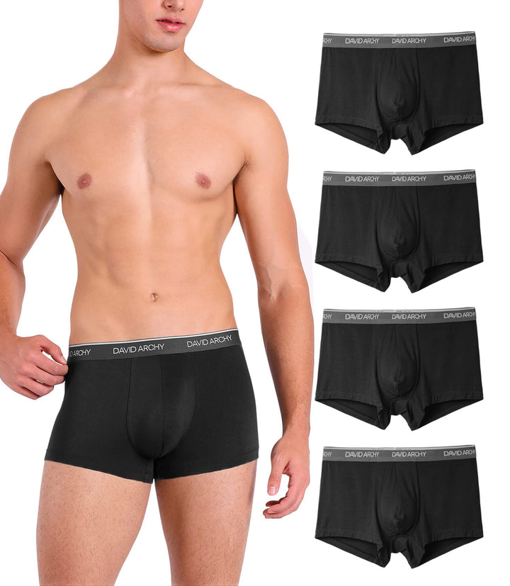 DAVID ARCHY 3/4/7er Pack Herren Boxershorts,Bambus Viskose Men Retroshorts Boxer Unterwäsche,Atmungs