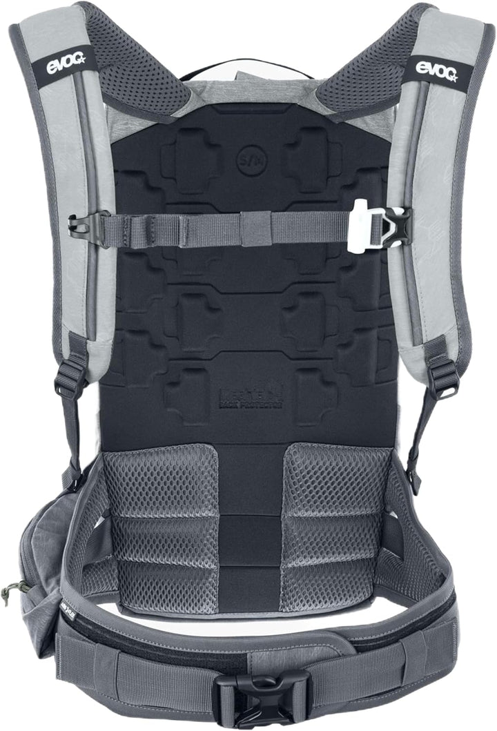 EVOC TRAIL PRO 10l Rucksack für Trailriding & Renneinsätze, Backpack, Steingrau/Carbon Grau