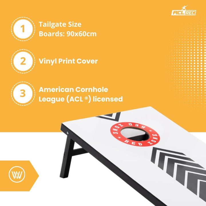 Offizielles Cornhole Set 90x60cm - 2x4 Cornhole Säckchen - EIN offiziell ACL-lizensiertes Set of Cor