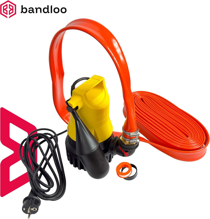 Jung Pumpen JP50000 U3KS Set – Jung U 3 KS Schmutzwasserpumpe mit 20 m Schlauch, DN 32 Anschluss, Ta