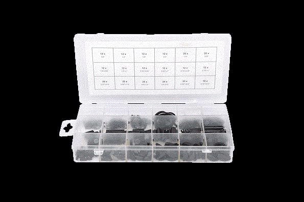 KS Tools 970.0520 Sortiment Spannstift/Seegering/Federkeile/E-Sicherungsring, 295-tlg.