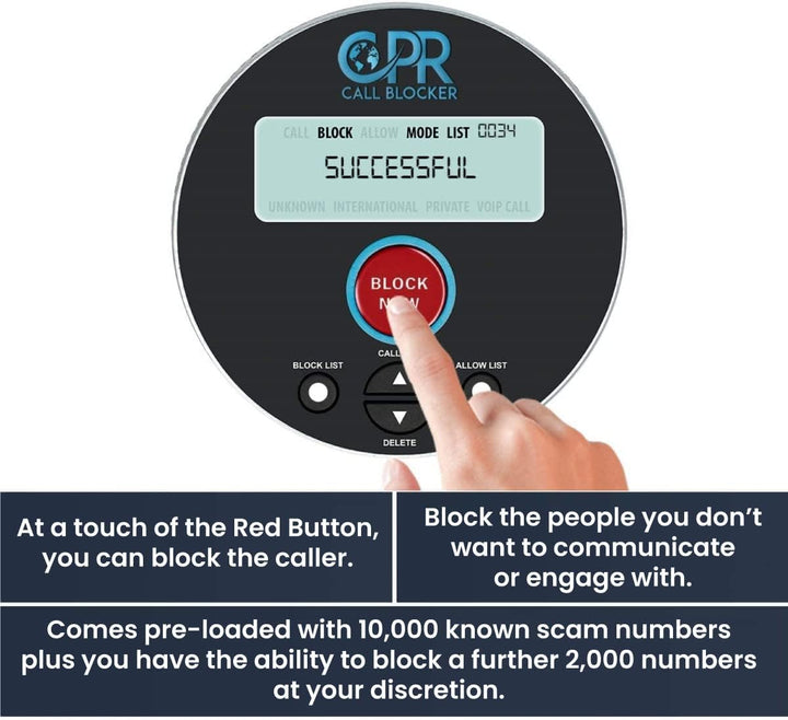CPR Call Blocker V10000 - Blockieren Sie alle störenden, PPI-Anrufe, Betrugsfälle, Anrufe und unerwü