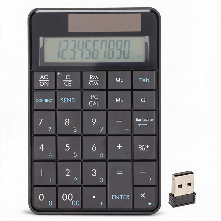 Annadue 2 in 1 Kabelloses Keypad mit Taschenrechner, 29 Tasten 2.4G Kabellos Nummernblock Ziffernblo