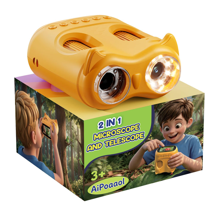 1000X Digital Mikroskop für Kinder Pocket: 2-in-1 Lupe und Teleskop - Geschenk für Jungen Mädchen ab