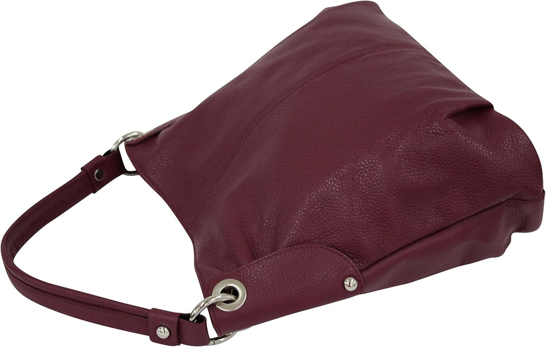 AMBRA Moda Damen echt Ledertasche Handtasche Schultertasche Beutel Shopper Umhängtasche GL012 Bordea