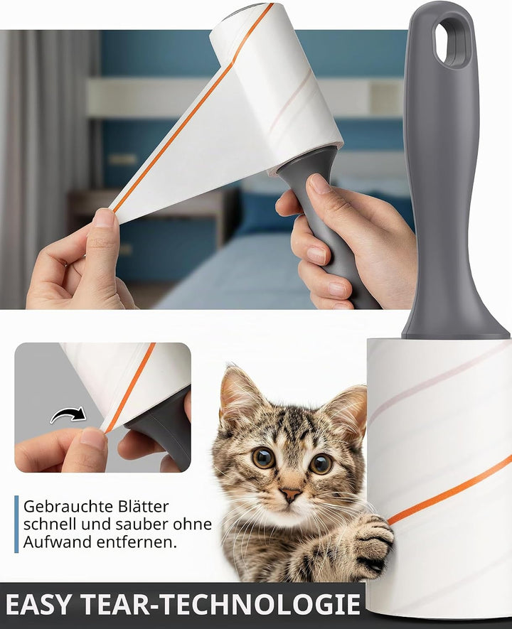 MR.SlGA Fusselrollen für Tierhaare Extra Klebrig, 720 Blätter, Fusselentferner für Kleidung, Möbel,