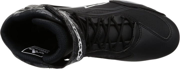 Alpinestars Faster-3 Shoes Black/White Herren Motorcycle Clothing, Black Dark Gray Gum