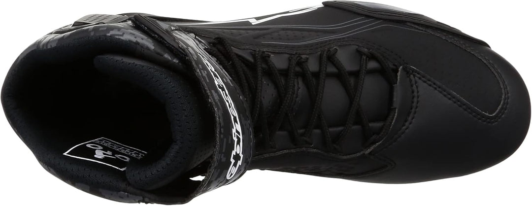 Alpinestars Faster-3 Shoes Black/White Herren Motorcycle Clothing 38.5 EU Black Dark Gray Gum, 38.5