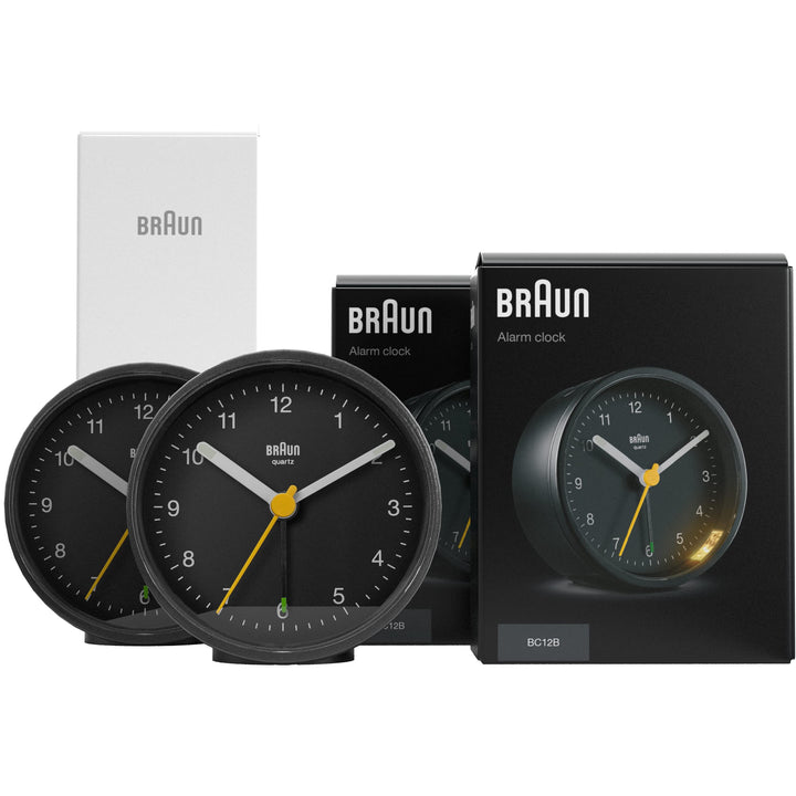 Braun Klassischer analoger Wecker mit Schlummerfunktion und Licht, ruhiges Quarzuhrwerk, Crescendo-A