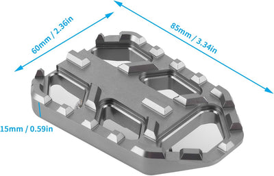 KIMISS Motorradpedal, 1 Paar Motorrad-Sicherheitsfussstütze CNC-Fussplatten aus Aluminiumlegierung P