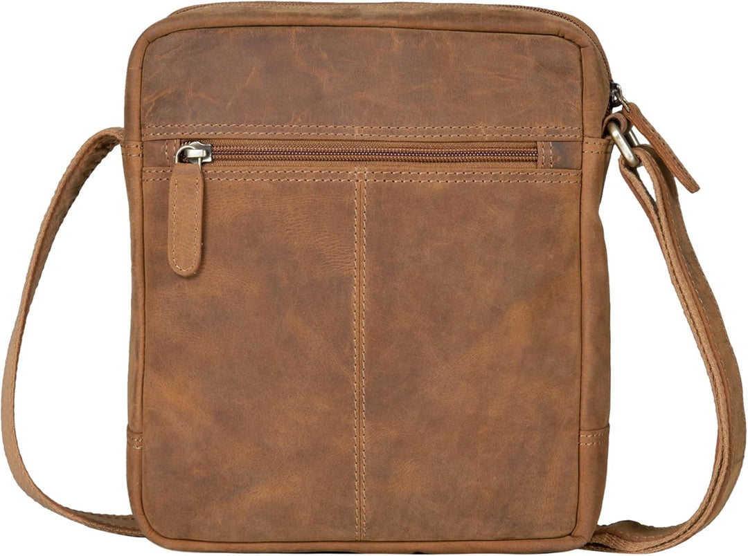 STILORD 'Jamie' Herren Ledertasche - Perfekt für Reisen & Alltag - Kleine Vintage Messenger Bag für