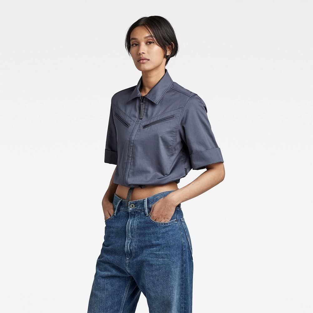 G-Star Damen Flight Top Shirts L Blau (Fantem Blue D22154-d197-863), L Blau (Fantem Blue D22154-d197