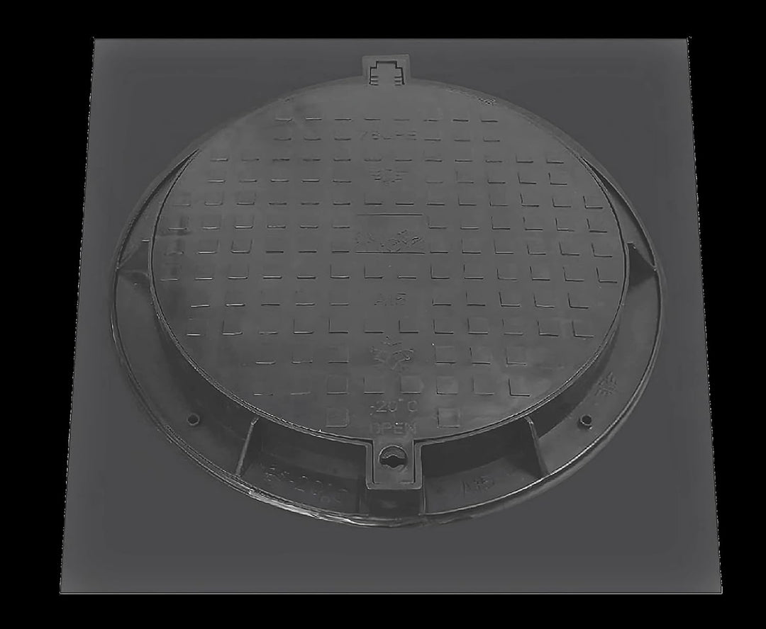 Varile 1000mm XL Quadratische Schachtabdeckung aus Kunststoff DN600 - DN1200, Schachtdeckel (100x100