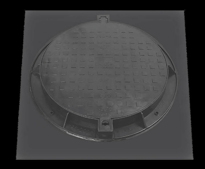 Varile 1000mm XL Quadratische Schachtabdeckung aus Kunststoff DN600 - DN1200, Schachtdeckel (100x100