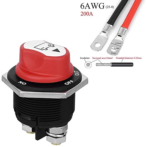 Jtron batterieschalter trennschalter motorrad 200a an-aus Abdeckung abnehmbar batterieschalter 12v m